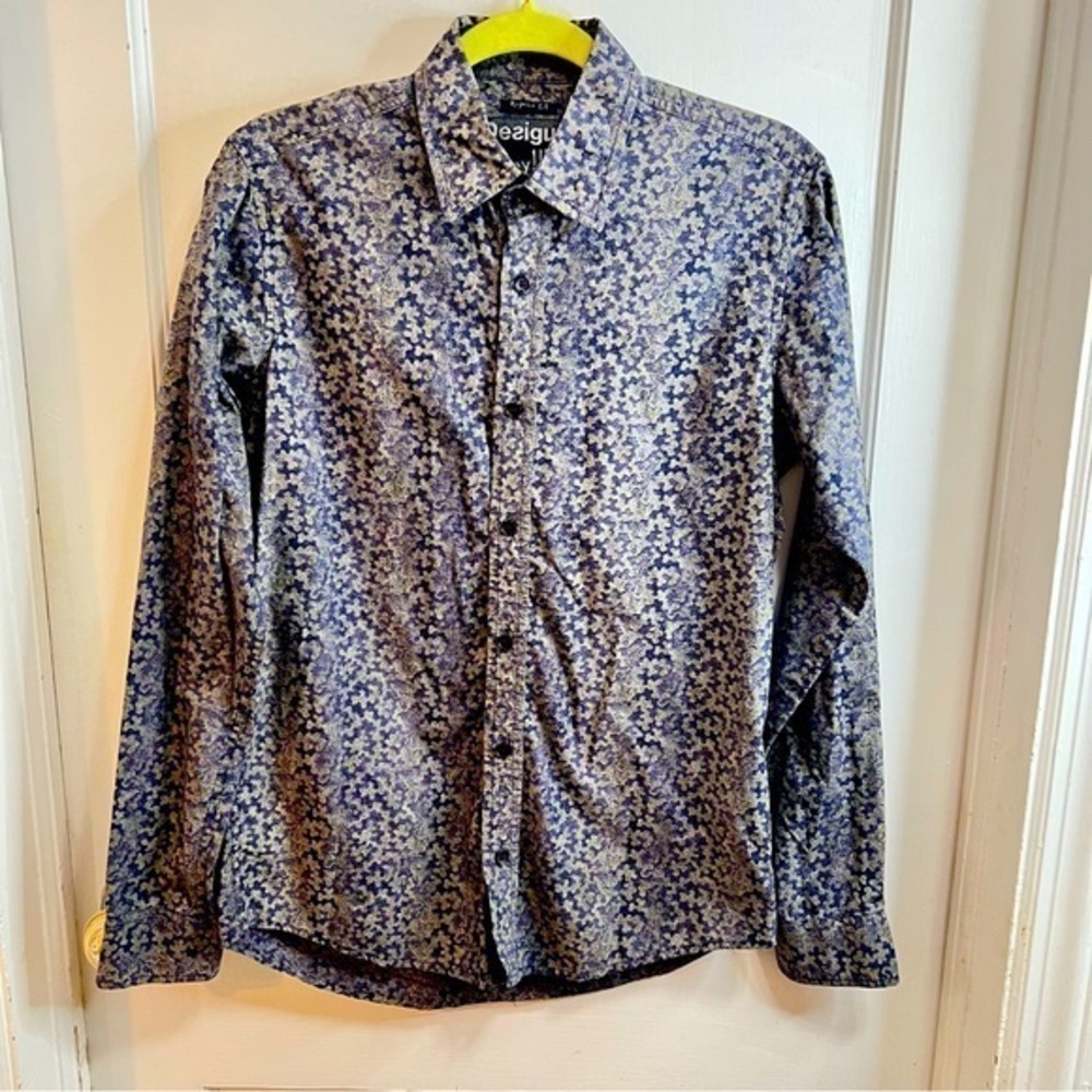 Desigual happy galactic pattern regular fit men’s shirt